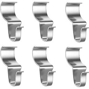 6 Pcs Vinyl Siding Hooks Stainless Steel Light Wreath Planter Hanging Hooks No-Hole Needed Hangers for Outdoor Decorations