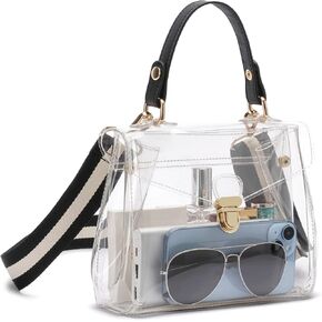 محافظ LZXYBIN الشفافة للنساء في الاستاد، محفظة صغيرة شفافة للحفلات الموسيقية وحقيبة كروس شفافة معتمدة للنساء in Kuwait