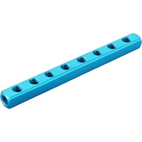 Baomain Manifold Block Pneumatic 8 Way 11 Port 1/4" PT Threaded Ports Quick Connect Air Hose Inline