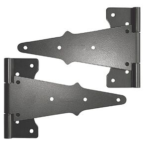 Nuvo Iron Hinge TEE GALV Steel Black 8IN TH8BLK/B