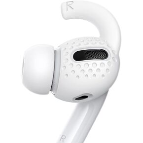 3 Pairs Ear Hooks Covers for AirPods Pro [Added Storage Pouch] Upgraded Anti-Slip Sports Ear Covers Accessories Compatible with Apple AirPods Pro (2019) (White)