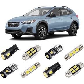 BRISHINE White Interior LED Lights Kit for Subaru XV Crosstrek 2013 2014 2015 2016 2017 2018 2019 2020 2021 2022 Super Bright 6000K LED Interior Light Package + License Plate Lights and Install Tool