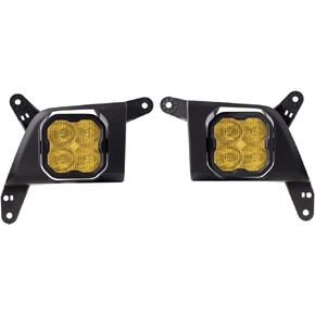 Diode Dynamics SS3 LED Fog Light Kit compatible with Chevrolet, Silverado HD 2500/3500 2020-2023, Yellow SAE Fog Sport