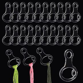 PH PandaHall 30pcs Acrylic Embroidery Floss Drop, Clear Embroidery Thread Organizers Slim Floss Bobbins Cross Stitch Thread Bobbins for DIY Craft Sewing Thread Storage 1.57x2inch