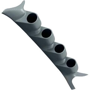 GlowShift Gray Quad Pillar Gauge Pod Compatible with Ford Super Duty F-250 F-350 Power Stroke 1999-2007 - Factory Color Matched - ABS Plastic - UV Protected - Mounts (4) 2-1/16" (52mm) Gauges