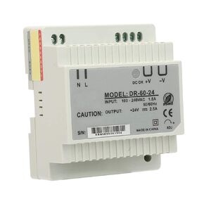 DR-60-24 AC DC Power Source 60W 24V 2.5A DIN Rail Mounted Power Supply Single Phase PWM Industrial Control Equipment for LED Lighting Car