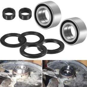(8pcs) Front Wheel Bearings & Seals Kit for Honda Foreman 500 4x4 TRX500 FE FM FPE FPM 2005-2013, Both Sides Front Wheels
