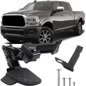 Dasbecan Rear Bedstep Retractable Bumper Side Step Compatible with 2019 2020 2021 2022 2023 Dodge Ram 2500 3500 Replaces# 82215842AC 82215842AD 82215842AE 82215842AF 82215842AG