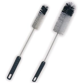 Coralpearl Utility Bottle Cleaning Brush Set Long Handle Thin Small Big Wire Cleaner Bendable Flexible for Narrow Neck Skinny Spaces of Water Beer Wine Baby Bottles Pipe Hose Tube Flask Decanter (2)