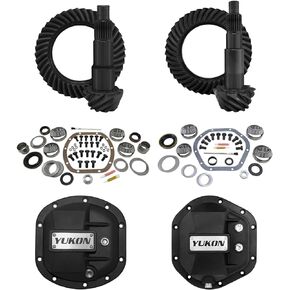 Yukon Stage 2 Re-Gear Kit w/Diff Covers for Dana 30/44, 4.88 Ratio, 24 Spline, Compatible with Jeep JK, YGK013STG2