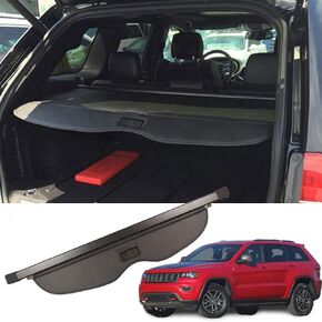 Marretoo Cargo Cover Factory Style for Jeep Grand Cherokee Cargo Trunk Cover Accessories 2011-2020 2021 Black Retractable Trunk Security Shield Shade（Not fit 2021 Winter-2022 Jeep Grand Cherokee L）