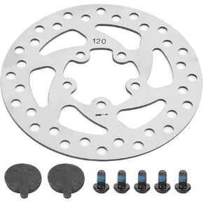 MUNEFE 120mm Disc Brake, 5 Holes Stainless Steel Brake Disc, Electric Scooter Disc Rotor for M365 PRO PRO2 Electric Scooter