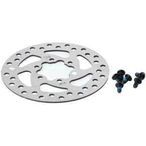 Pokinge Bike Rotor with 6 Bolts Stainless Steel 120mm Bike Disc Brake Rotor Sliver Color Road Bicycle Mountain Bike Parts