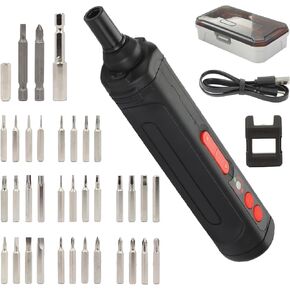 ANTRobut Cordless Electric Screwdriver Kit with Circuit Sensor, Rechargeable Power Screwdriver with 34pcs Bits, LED Work Light, Type-C Charging Cable, Carrying Case, for Household or Daily Repair Task