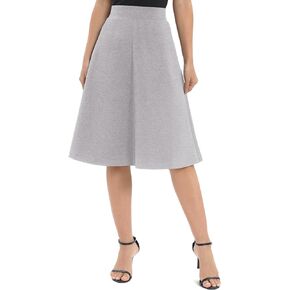 Urban CoCo Women's A-Line Elastic High Waist Flare Work Midi Knee Length Stretchy Skirt
