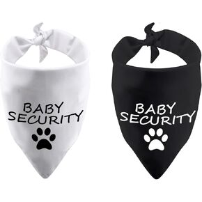 Funny Dog Bandana Baby Security in Training Triangle Printed Bibs Pet Scarf (Baby Security)