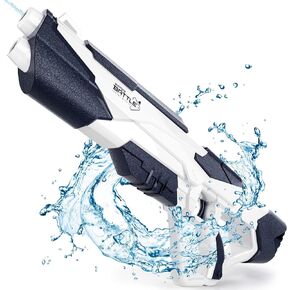 Electric Water Guns for Adults Kids, Full Auto Water Gun up to 32-50 FT Range, Auto Water Absorption & Precise Water Column, Squirt Guns for Swimming Pool Beach Party Games - Water Blaster Blue