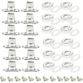 12 Sets Marine Grade Twist Lock Fasteners -Nickel-Zinc Plated Rotating Button Fasteners for Canvas, Marine Fasteners Rotating Button Mounting Screws (12) in Kuwait