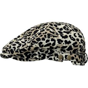 HENWASAI Cow Print Cabbie Hat for Women Men Vintage Cow Newsboy Cap Cotton Gatsby Hat Teens Ivy Flat Cap for Spring,Fall