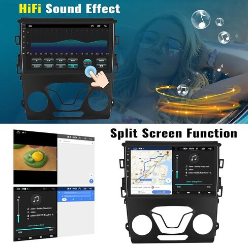 ستيريو سيارة Android 13 لسيارة Ford Fusion Mondeo 2013-2019,9 بوصة HD شاشة تعمل باللمس Ford Fusion Mondeo راديو السيارة مع Carplay اللاسلكي Android Auto WiFi GPS Navigation Bluetooth FM Radio SWC+AHD الكاميرا الخلفية in Saudi Arabia