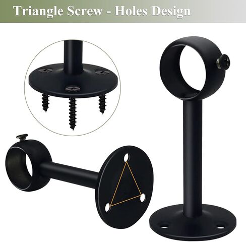 سقف ستارة قضيب بين قوسين، 1 بوصة الثقيلة ستارة قضيب قوس أسود خزانة شفة قضيب حامل نهاية الدعم 8 حزمة حامل عمود الستار مآخذ سقف جبل ستارة قضيب قوس لخزانة الملابس in Kuwait