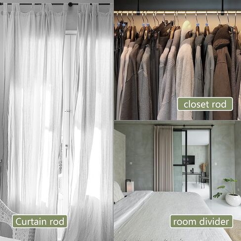 سقف ستارة قضيب بين قوسين، 1 بوصة الثقيلة ستارة قضيب قوس أسود خزانة شفة قضيب حامل نهاية الدعم 8 حزمة حامل عمود الستار مآخذ سقف جبل ستارة قضيب قوس لخزانة الملابس in Kuwait