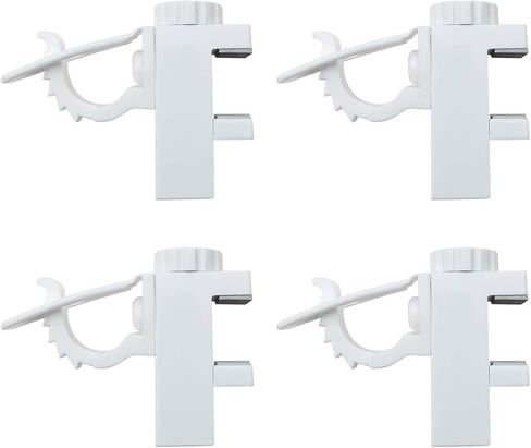 حوامل مشابك قابلة للتعديل من KXLIFE، دعامات قضيب ستارة بدون حفر، دعامات خطاف ستائر، شماعات قضيب الستارة، حامل قضيب التثبيت (4 قطع) in Kuwait