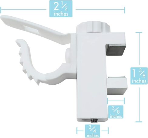 حوامل مشابك قابلة للتعديل من KXLIFE، دعامات قضيب ستارة بدون حفر، دعامات خطاف ستائر، شماعات قضيب الستارة، حامل قضيب التثبيت (4 قطع) in Kuwait