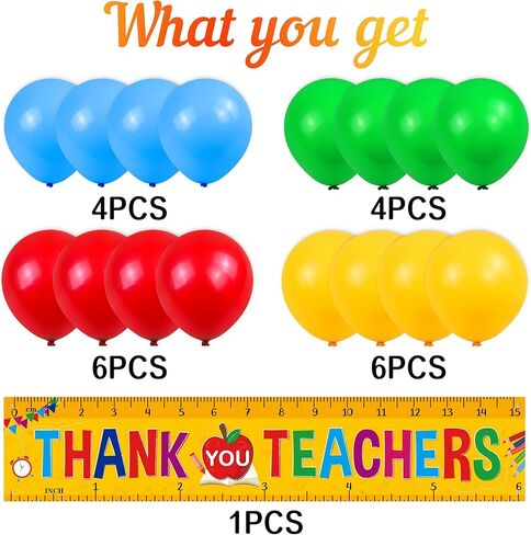 Teacher Appreciation Decorations Banner - Thank You Teachers Week Yard Hanging Sign for Porch Party Classroom in Kuwait