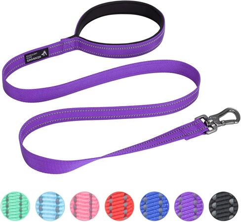 مقود تدريب الكلاب الممتاز من النايلون القوي والمتين، حبل جر بطول 4 أقدام وعرض 3/4 بوصة مع مقبض للكلاب الصغيرة (أحمر) in Kuwait