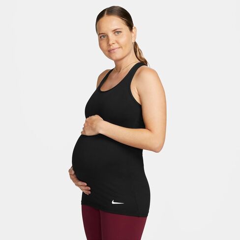 قمصان بدون أكمام للسيدات من Nike Maternity Dri-FIT Performance مقاس XS، اللون: أسود/أسود in Saudi Arabia