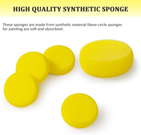 50 عبوة من إسفنجة رسم الوجه، إسفنجة اصطناعية بألوان مائية مقاس 2.9 بوصة، إسفنجة مستديرة للفنانين لطلاء الوجه، والألوان المائية، والحرف اليدوية، والفخار، والطين، والسيراميك in Kuwait
