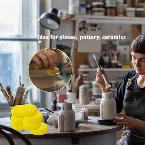 50 عبوة من إسفنجة رسم الوجه، إسفنجة اصطناعية بألوان مائية مقاس 2.9 بوصة، إسفنجة مستديرة للفنانين لطلاء الوجه، والألوان المائية، والحرف اليدوية، والفخار، والطين، والسيراميك in Kuwait