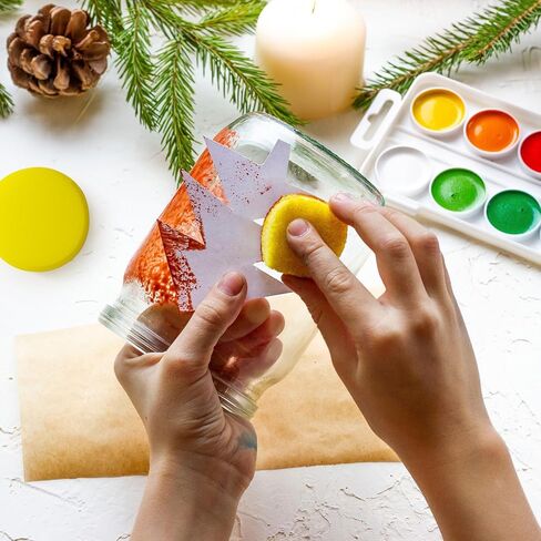 50 عبوة من إسفنجة رسم الوجه، إسفنجة اصطناعية بألوان مائية مقاس 2.9 بوصة، إسفنجة مستديرة للفنانين لطلاء الوجه، والألوان المائية، والحرف اليدوية، والفخار، والطين، والسيراميك in Kuwait