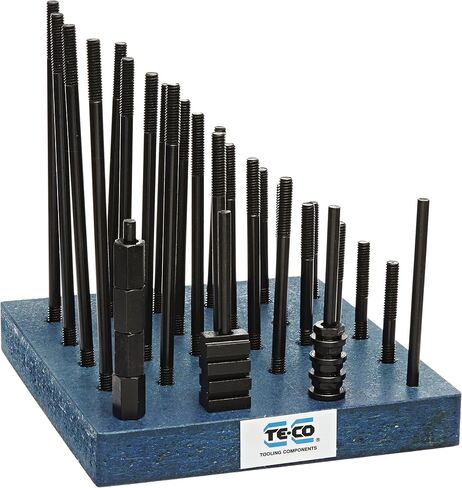 Te-Co 20601 38 Piece T-Nut and Stud Kit, 5/16"-18 Stud x 3/8" Table T-Slot in Saudi Arabia