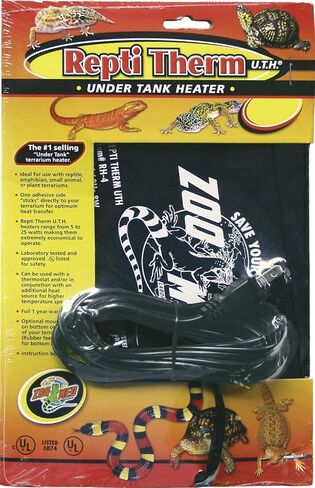 Zoo Med Repti Therm Under Tank Reptile Heater 16 Watts - 12" Long x 8" Wide (30-40 Gallons) - Pack of 2 in Saudi Arabia