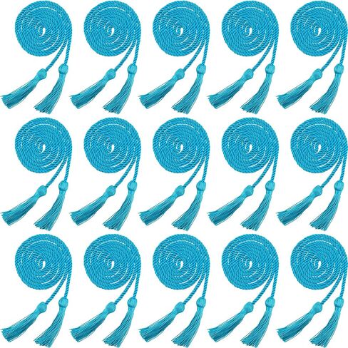 Rcanedny 15 قطعة من سلك الشرف للتخرج، حبال الشرف المضفرة مع شرابات لطلاب التخرج (أخضر) in Kuwait