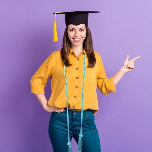 Rcanedny 15 قطعة من سلك الشرف للتخرج، حبال الشرف المضفرة مع شرابات لطلاب التخرج (أخضر) in Kuwait