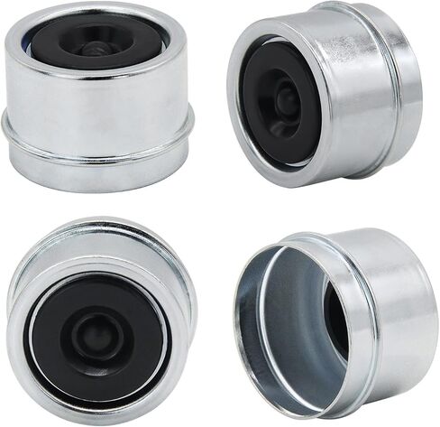 4 قطع أغطية غبار تحمل محور المقطورة 1.98 بوصة، غطاء غبار المقطورة مع 4 سدادات مطاطية إضافية أغطية غطاء الشحوم تناسب معظم المحاور التي يتراوح وزنها من 2000 إلى 3500 رطل دكستر، محور المقطورة غطاء غبار غطاء الشحوم in Kuwait