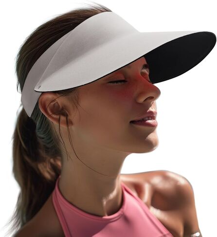 Women Wide Brimmed Non-Trace Ponytail Sunscreen Visor, Foldable Beach Sun Hat with UV Protection for Women Young Girls in Saudi Arabia