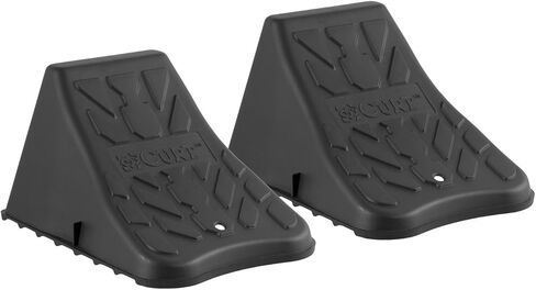 CURT 22800 Black Plastic Wheel Chocks, Vehicle, Trailer, Truck, RV, 2-Pack in Saudi Arabia