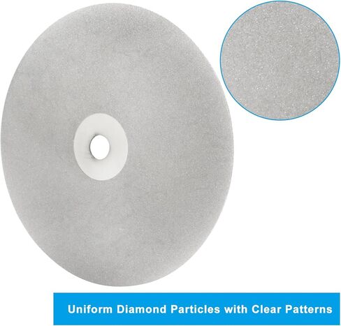 عجلة اللفة المسطحة الماسية من Kmitmuk، مقاس 6 بوصة × 1/2 بوصة، 240 حبيبة على الجانبين، قرص الصنفرة، قرص تلميع لقطع أو صنفرة الحجر والزجاج in Kuwait