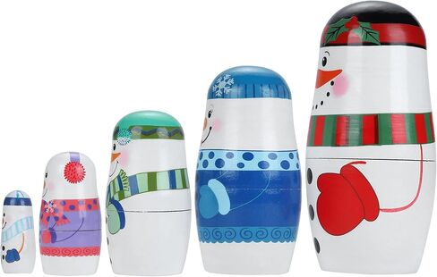 Mornajina 4pcs Silicone Russian Nesting Dolls, Cute Bears Animal Nesting Dolls, Matryoshka Dolls Christmas Birthday Gift in Saudi Arabia