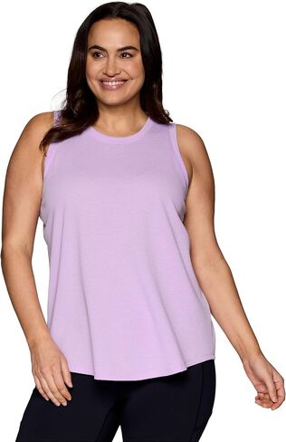RBX Active Airy Textured Workout Tank Top for Women, Sleeveless Bubble Fabric Crewneck Easy Fit Yoga Top - with Plus Sizes in Saudi Arabia