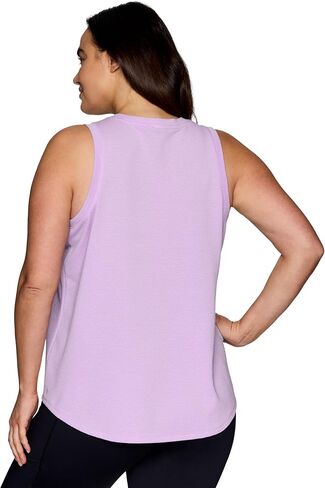 RBX Active Airy Textured Workout Tank Top for Women, Sleeveless Bubble Fabric Crewneck Easy Fit Yoga Top - with Plus Sizes in Saudi Arabia