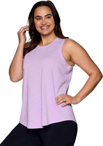RBX Active Airy Textured Workout Tank Top for Women, Sleeveless Bubble Fabric Crewneck Easy Fit Yoga Top - with Plus Sizes in Saudi Arabia