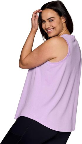 RBX Active Airy Textured Workout Tank Top for Women, Sleeveless Bubble Fabric Crewneck Easy Fit Yoga Top - with Plus Sizes in Saudi Arabia