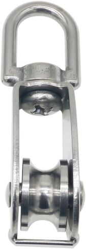 M15 304 Stainless Steel Single Pulleys Bearing Suspension Traction Pulleys and Spring Hook 4pcs in Saudi Arabia