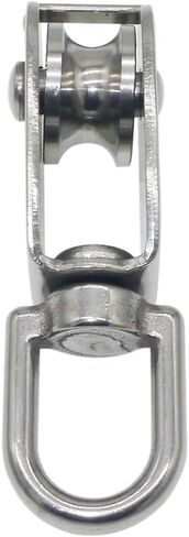 M15 304 Stainless Steel Single Pulleys Bearing Suspension Traction Pulleys and Spring Hook 4pcs in Saudi Arabia