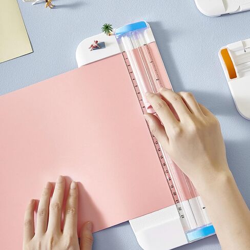 A4 Paper Cutter 12 Inch Titanium Straight Paper Trimmer with Side Ruler for Scrapbooking Craft, Paper, Coupon, Label, Cardstock (Upgrade Press Type Blade) in Kuwait